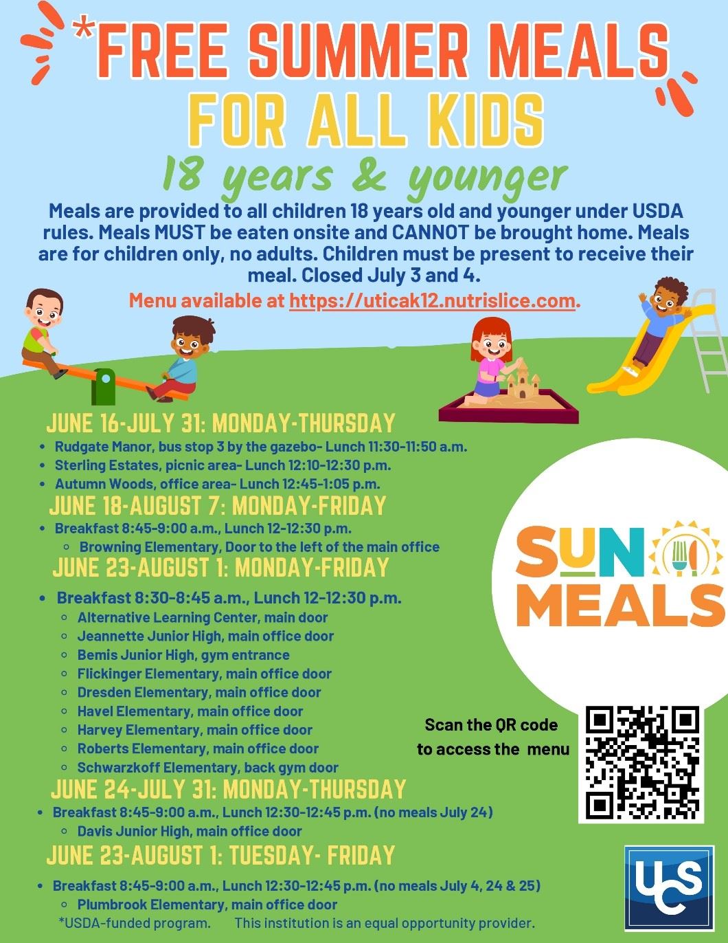 FREE SUMMER MEALS
